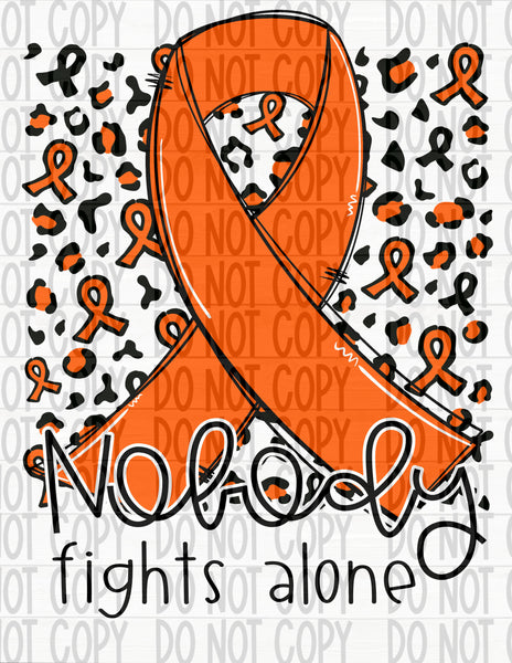 Nobody Fights Alone- Orange - EliteStop Creations