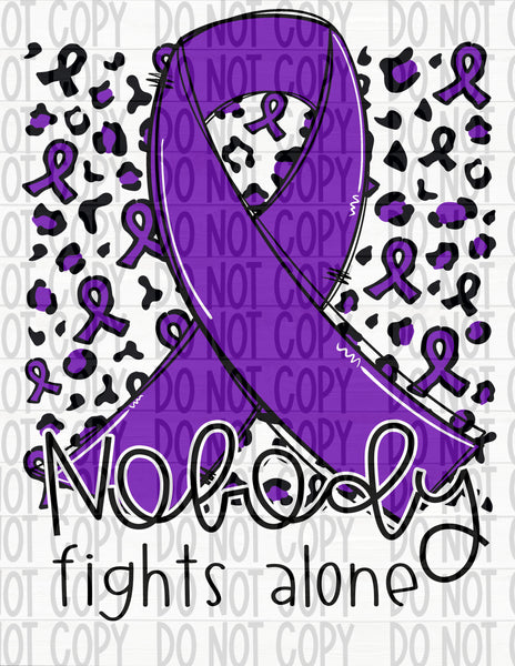 Nobody Fights Alone- Purple - EliteStop Creations