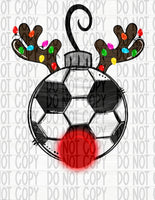 Soccer Reindeer Ornament - EliteStop Creations