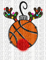 Basketball Reindeer Ornament - EliteStop Creations