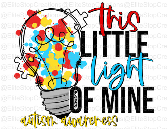 This Little Light of Mine- Autism Awareness - EliteStop Creations
