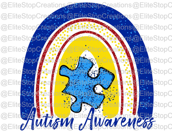 Autism Awareness- Multi Colored - EliteStop Creations