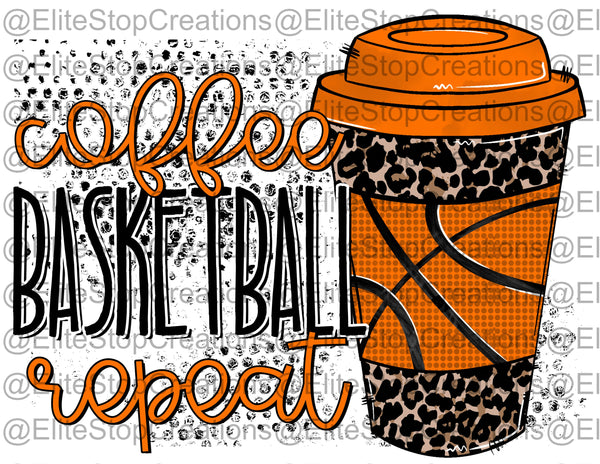 Coffee Basketball Repeat - EliteStop Creations