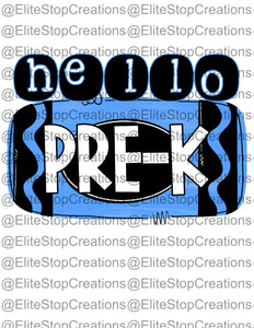 Hello Pre-K - Blue - EliteStop Creations