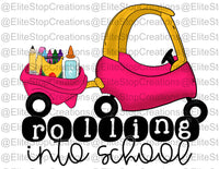 Rolling into School- Pink - EliteStop Creations