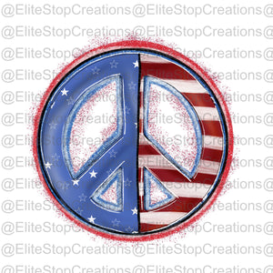 Peace Sign- Independence Day - EliteStop Creations