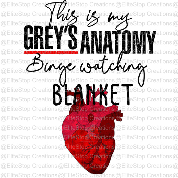 Greys Anatomy Watching Blanket - EliteStop Creations