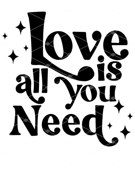 Love is All You Need- Black - EliteStop Creations