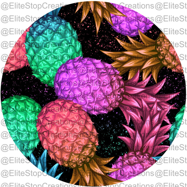 Colored Pineapple- Dark - EliteStop Creations