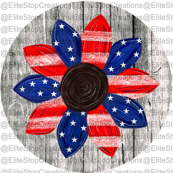 Sunflower- US Flag - EliteStop Creations
