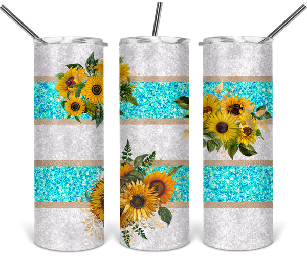 Sunflower- Teal Glitter - EliteStop Creations