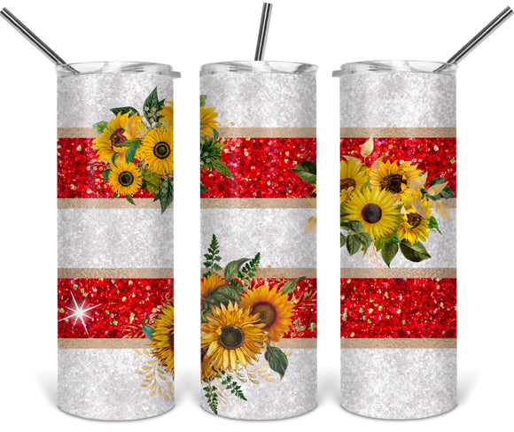 Sunflower- Red Glitter - EliteStop Creations