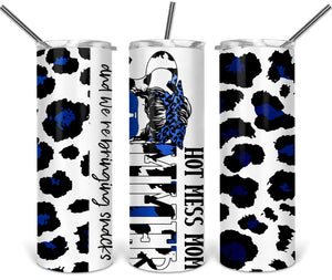 Hot Mess Mom Summer- Blue Leopard - EliteStop Creations