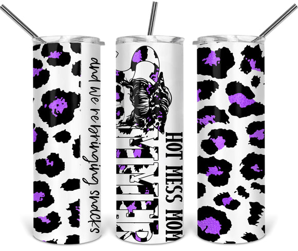 Hot Mess Mom Summer- Purple Leopard - EliteStop Creations