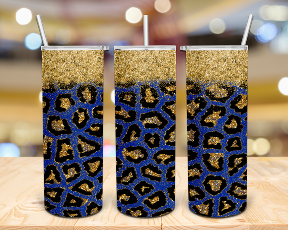 Royal Blue Leopard Glitter - EliteStop Creations