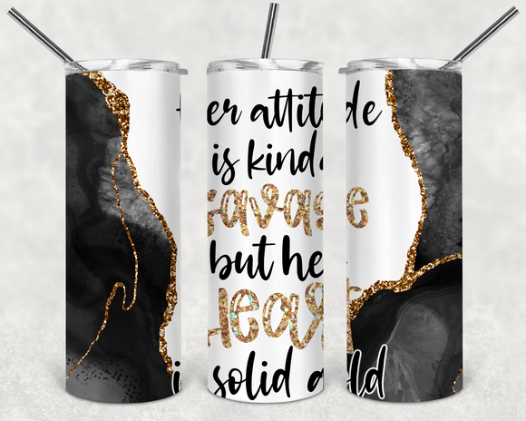Attitude is Savage- Black/White - EliteStop Creations
