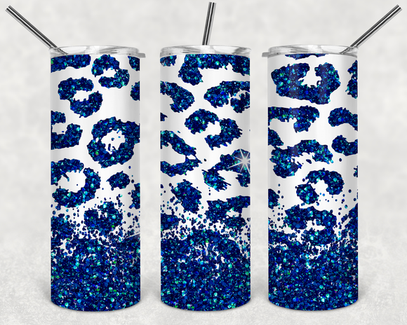 Navy Blue Leopard Glitter - EliteStop Creations