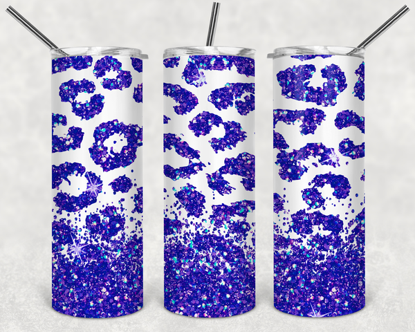 Blue Purple Leopard Glitter - EliteStop Creations