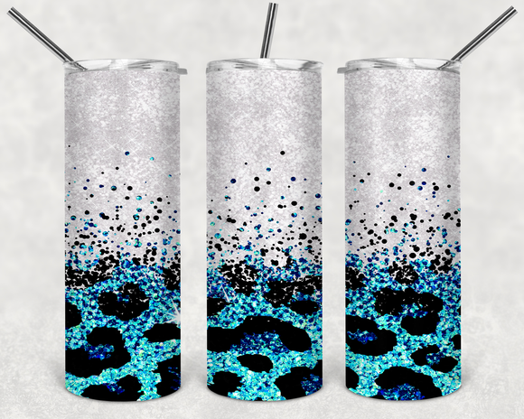 Blue Teal-Leopard Glitter 2 - EliteStop Creations