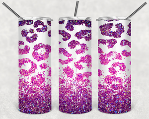 Pink-Purple-White Leopard Glitter - EliteStop Creations