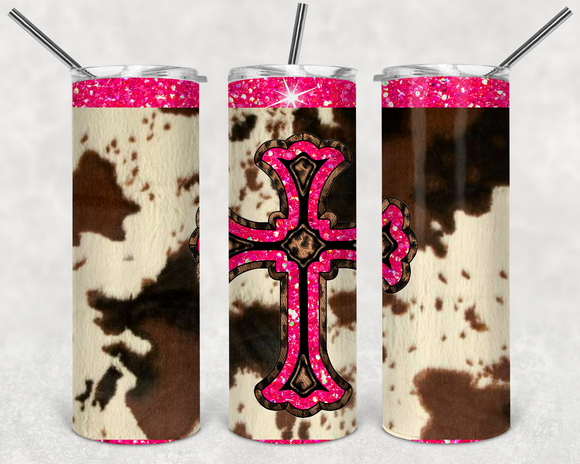 Pink Cowhide Cross - EliteStop Creations