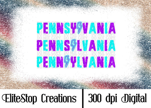 Neon Pennsylvania- Digital Design