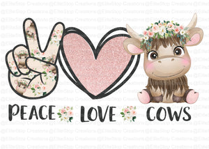 Peace Love Cows - EliteStop Creations