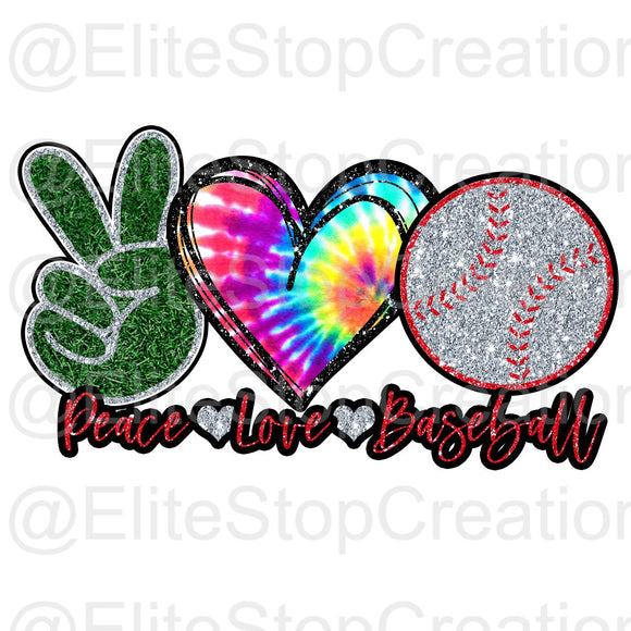 Peace Love Baseball - EliteStop Creations