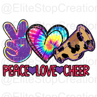 Peace Love Cheer - EliteStop Creations