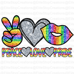 Peace Love Pride - EliteStop Creations