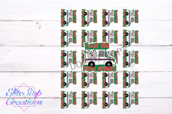 Thank You Postal Workers | Christmas- 60 Stickers - EliteStop Creations