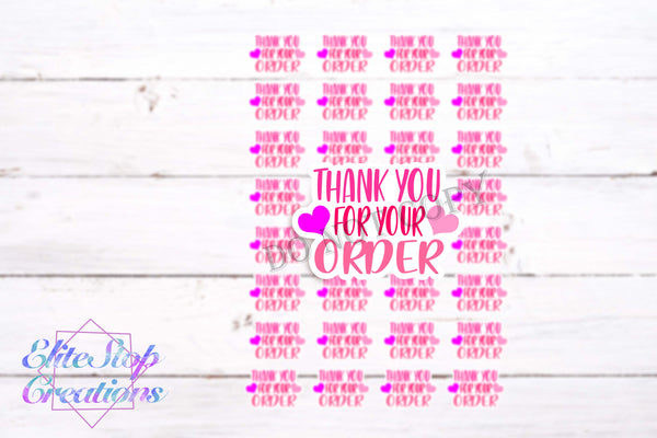 Thank You for Your Order- 96 Stickers - EliteStop Creations