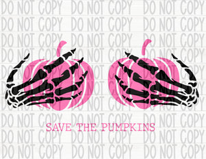 Save the Pumpkins- Skeleton - EliteStop Creations