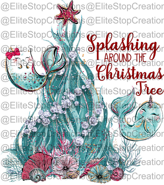 Splashing Around the Christmas Tree - EliteStop Creations