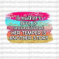 A Mothers Love- White Letters - EliteStop Creations