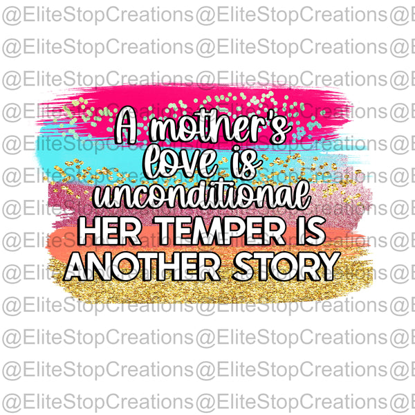 A Mothers Love- White Letters - EliteStop Creations