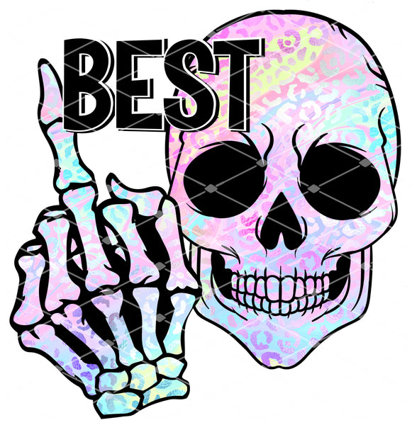 Best Skull- Middle Finger | Colored - EliteStop Creations