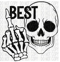 Best Skull- Middle Finger | Black - EliteStop Creations