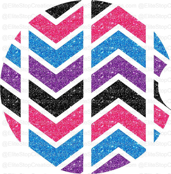 Black/Purple/Pink Chevron - EliteStop Creations