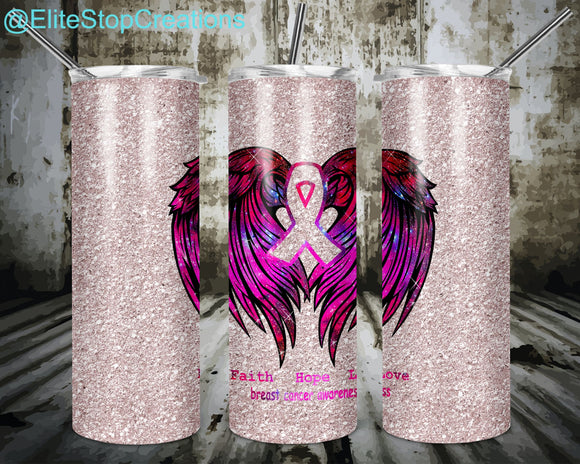 Breast Cancer Wings - EliteStop Creations