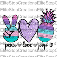 Peace Love Popit - EliteStop Creations