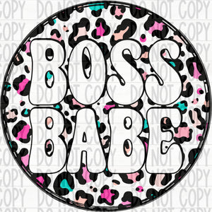 Leopard Boss Babe- White