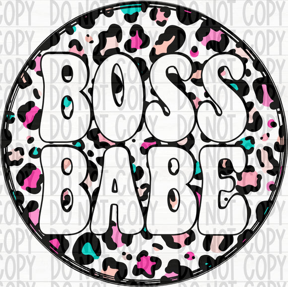 Leopard Boss Babe- White