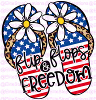 Flip Flops & Freedom- Leopard - EliteStop Creations