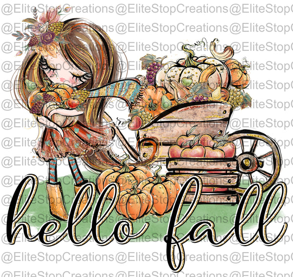 Hello Fall- Brown - EliteStop Creations