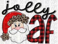 Jolly AF | Leopard Santa - EliteStop Creations