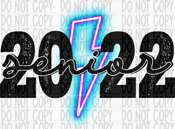 Senior 2022-Various Color Lightning Bolts