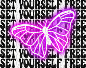 Set Yourself Free- Neon Butterfly