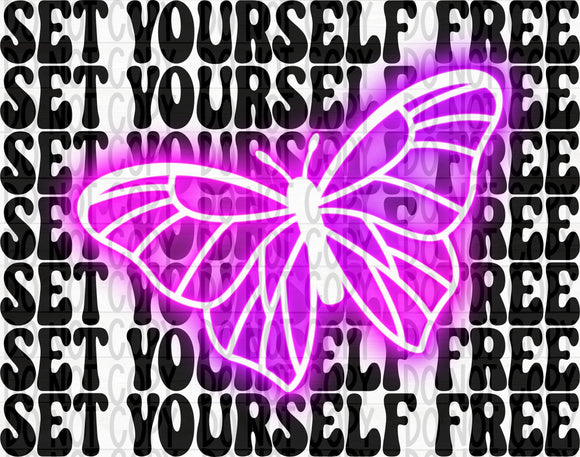 Set Yourself Free- Neon Butterfly