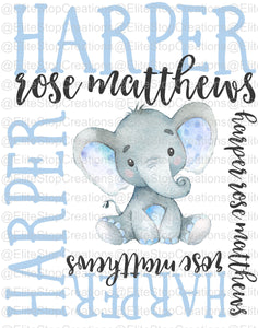 Baby Boy- Elephant - EliteStop Creations